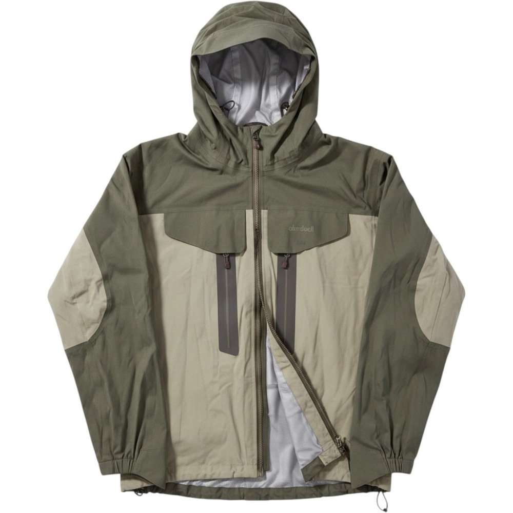 Cloudveil Mens L Green Hardshell Waterproof Hooded Mountain Jacket Gorpcore